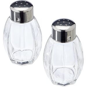 Fackelmann 46856 slánka a pepřenka, sklo, stříbrná, sada 2 ks, 40 ml Fackelmann 46856 slánka a pepřenka, sklo, stříbrná, sada 2 ks, 40 ml