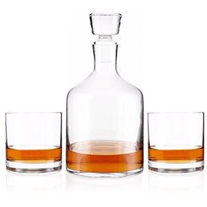 Leonardo sada whisky Ambrogio, sklenice na whisky a karafa v ušlechtilém vzhledu, exkluzivní barová sada v klasickém designu, 3dílná, 060003 Leonardo sada whisky Ambrogio, sklenice na whisky a karafa v ušlechtilém vzhledu, exkluzivní barová sada v klasickém designu, 3dílná, 060003