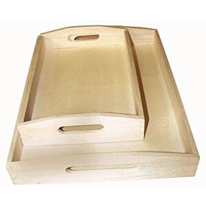 Rayher 6208400 Holz-Tablett-Set, 2 Größen, 30x20 cm, 39x28 cm Rayher 6208400 Holz-Tablett-Set, 2 Größen, 30x20 cm, 39x28 cm