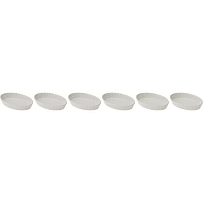 Küchenprofi Krémové misky Brulee, bílé, tvrdý porcelán, sada 6 ks, forma do trouby, 13 x 8 x 2,5 cm, formičky na suflé, vhodné do trouby, mini zapékací mísa Küchenprofi Krémové misky Brulee, bílé, tvrdý porcelán, sada 6 ks, forma do trouby, 13 x 8 x 2,5 cm, formičky na suflé, vhodné do trouby, mini zapékací mísa