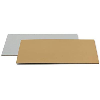Decora 0932516 Talíř na dort obdélníková zlatá/stříbrná 35 x 45 x v 0,15 cm Decora 0932516 Talíř na dort obdélníková zlatá/stříbrná 35 x 45 x v 0,15 cm
