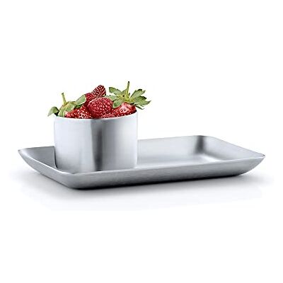 blomus -BASIC podnos XS z matné ušlechtilé oceli, nadčasový design, odkládací miska, kvalitní zpracování, servírovací podnos moderní bytový doplněk (V / Š / H: 1,5 x 10 x 17 cm, nerezová ocel, 63610) blomus -BASIC podnos XS z matné ušlechtilé oceli, nadčasový design, odkládací miska, kvalitní zpracování, servírovací podnos moderní bytový doplněk (V / Š / H: 1,5 x 10 x 17 cm, nerezová ocel, 63610)