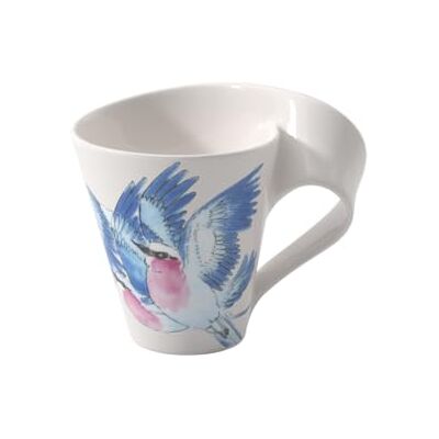 Villeroy & Boch NewWave Caffè hrnek na kávu s vidličkou, 300 ml, výška: 11 cm, prémiový porcelán, fialový Villeroy & Boch NewWave Caffè hrnek na kávu s vidličkou, 300 ml, výška: 11 cm, prémiový porcelán, fialový