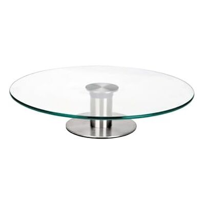 Ibili 717130 Kuchenständer drehbar, Edelstahl, Silber/transparent, 30 x 30 x 5 cm Ibili 717130 Kuchenständer drehbar, Edelstahl, Silber/transparent, 30 x 30 x 5 cm