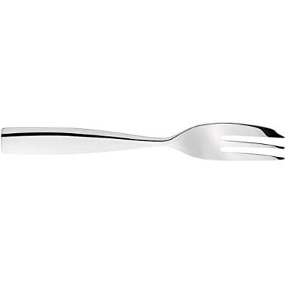 Alessi MW03/16 Dressed Kuchengabel Edelstahl 18/10 glänzend poliert mit Reliefdekor, 6 Einheiten Alessi MW03/16 Dressed Kuchengabel Edelstahl 18/10 glänzend poliert mit Reliefdekor, 6 Einheiten