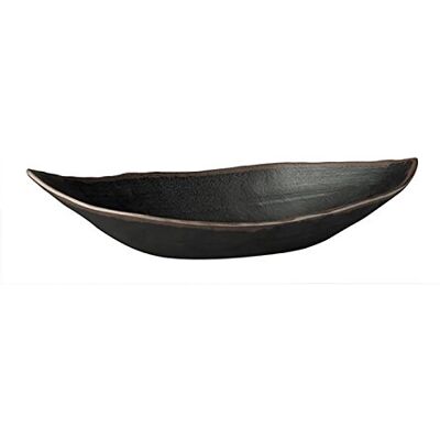 APS 84101 Listová miska MARONE, 36 x 19 cm, výška 8 cm, melamin, černá s hnědým okrajem APS 84101 Listová miska MARONE, 36 x 19 cm, výška 8 cm, melamin, černá s hnědým okrajem