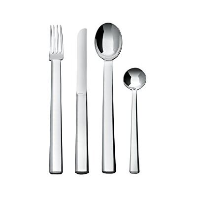 Alessi JH01S24 Kulatý model Souprava příborů sestávající z 6 stolních lžiček, 6 vidliček, 6 stolních nožů, 6 čajových lžiček ušlechtilá ocel 18/10 lesklá leštěná Alessi JH01S24 Kulatý model Souprava příborů sestávající z 6 stolních lžiček, 6 vidliček, 6 stolních nožů, 6 čajových lžiček ušlechtilá ocel 18/10 lesklá leštěná
