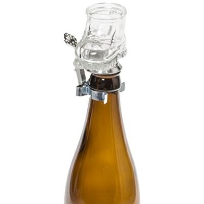 Schnabel-Zinn Bierflaschen Zinndeckel Glasschuh Flaschenverschluß, Zinn, Silber, 7,4 x 5,6 x 7,6 cm Schnabel-Zinn Bierflaschen Zinndeckel Glasschuh Flaschenverschluß, Zinn, Silber, 7,4 x 5,6 x 7,6 cm