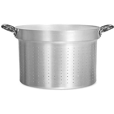 Baldassare Agnelli Töpfe Agnelli Colander Zylindrische für Pan, Aluminium, mit 2 Griffen aus Edelstahl, Silber, 28 cm Baldassare Agnelli Töpfe Agnelli Colander Zylindrische für Pan, Aluminium, mit 2 Griffen aus Edelstahl, Silber, 28 cm