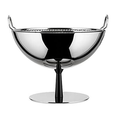Alessi Miska na ovoce/sítko z ušlechtilé oceli podstavec z hliníku, antracit Alessi Miska na ovoce/sítko z ušlechtilé oceli podstavec z hliníku, antracit