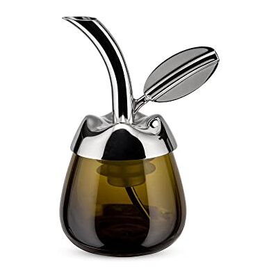 Alessi "Fior d' olivový olej ze skla s hubičkou z ušlechtilé oceli 18/10 leštěný a termoplastická pryskyřice, 6 x 8,5 x 5 cm Alessi "Fior d' olivový olej ze skla s hubičkou z ušlechtilé oceli 18/10 leštěný a termoplastická pryskyřice, 6 x 8,5 x 5 cm