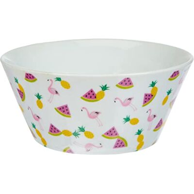 Gedalabels 15925 Flamingo miska na müsli ovoce meloun citrón plameňák porcelánová miska porcelán GEDA léto müsli snídaně Gedalabels 15925 Flamingo miska na müsli ovoce meloun citrón plameňák porcelánová miska porcelán GEDA léto müsli snídaně