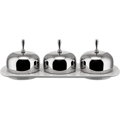 Alessi MW15 Dressed miska na marmelády se 3 komorami z porcelánu, 5 x 21. 5 x 27 cm, bílá Alessi MW15 Dressed miska na marmelády se 3 komorami z porcelánu, 5 x 21. 5 x 27 cm, bílá