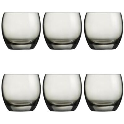 Arcoroc ARC J8484 Salto Color Studio Grey Trinkglas, Wasserglas, Saftglas, 320ml, Glas, grau, 6 Stück Arcoroc ARC J8484 Salto Color Studio Grey Trinkglas, Wasserglas, Saftglas, 320ml, Glas, grau, 6 Stück