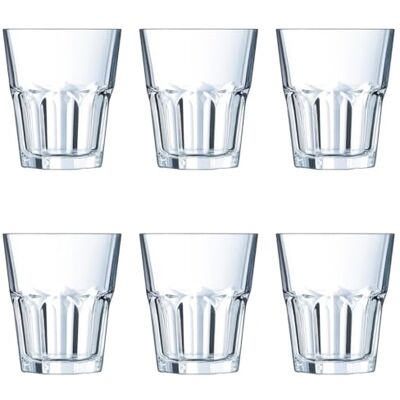 Arcoroc ARC L7844 Granity Whiskyglas, 350ml, Glas, transparent, 6 Stück Arcoroc ARC L7844 Granity Whiskyglas, 350ml, Glas, transparent, 6 Stück