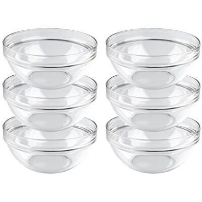 MÄSER Luminarc, série Empilable, miska 17 cm, v 6dílné sadě, stohovatelné misky na ovoce, skleněné mísy v nadčasovém designu MÄSER Luminarc, série Empilable, miska 17 cm, v 6dílné sadě, stohovatelné misky na ovoce, skleněné mísy v nadčasovém designu
