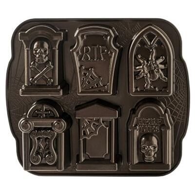Nordic Ware Pečicí forma Tombstone Cakelet Pan hliník Hnědá, 28,7 cm x 28,2 cm, NW 91848 Nordic Ware Pečicí forma Tombstone Cakelet Pan hliník Hnědá, 28,7 cm x 28,2 cm, NW 91848