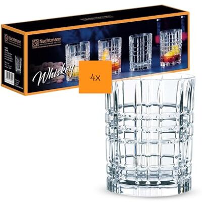 Nachtmann Sklenice na whisky sada 345 ml, 4 kusy, Square, 101050, sklenice na whisky z křišťálového skla, Tumbler lze mýt v myčce Nachtmann Sklenice na whisky sada 345 ml, 4 kusy, Square, 101050, sklenice na whisky z křišťálového skla, Tumbler lze mýt v myčce