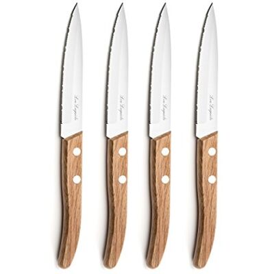 Lou Laguiole 497511NT01PK4 Forest Messer-Set, Edelstahl, Naturholz, 22 x 13 x 2 cm, 4 Stück Lou Laguiole 497511NT01PK4 Forest Messer-Set, Edelstahl, Naturholz, 22 x 13 x 2 cm, 4 Stück