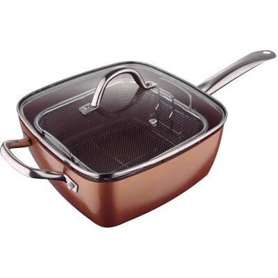 San Ignacio SG-6920 SQUARE PAN 24X24X9.5CM W/L PRESS ALU IND OPTIMUM COPPER SG Pfanne Quadratisch, Kupfer San Ignacio SG-6920 SQUARE PAN 24X24X9.5CM W/L PRESS ALU IND OPTIMUM COPPER SG Pfanne Quadratisch, Kupfer