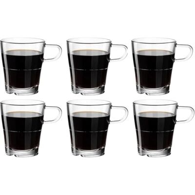 Leonardo HOME Šálek Senso 6dílná sada, 250 ml, šálek na kávu, hrnek s uchem, stohovatelný, vhodný do mikrovlnné trouby, 014649 Leonardo HOME Šálek Senso 6dílná sada, 250 ml, šálek na kávu, hrnek s uchem, stohovatelný, vhodný do mikrovlnné trouby, 014649