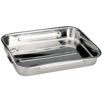 Ibili Roasting pan Bistro 31x24 cm of Stainless Steel, Silver, 31 x 24 cm Ibili Roasting pan Bistro 31x24 cm of Stainless Steel, Silver, 31 x 24 cm
