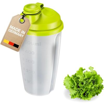 Westmark Mixovací a třepací pohár/dresingový šejkr s měrnou stupnicí, vyjímatelným mixovacím kotoučem a uzavíratelnou hubičkou, objem: 0,5 l, plast, bez BPA, barva: průsvitná/zelená, 2435227A Westmark Mixovací a třepací pohár/dresingový šejkr s měrnou stupnicí, vyjímatelným mixovacím kotoučem a uzavíratelnou hubičkou, objem: 0,5 l, plast, bez BPA, barva: průsvitná/zelená, 2435227A