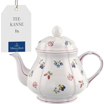 Villeroy & Boch Petite Fleur čajová konvice 900 ml bílá, vhodná do myčky nádobí, vhodná do mikrovlnné trouby, konvice na kávu, konvice s víkem, porcelánová konvice, nádobí na květiny, prémiový Villeroy & Boch Petite Fleur čajová konvice 900 ml bílá, vhodná do myčky nádobí, vhodná do mikrovlnné trouby, konvice na kávu, konvice s víkem, porcelánová konvice, nádobí na květiny, prémiový