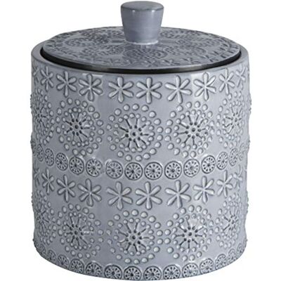 Spirella Kolekce Relief, nádoba Ø 9,3 x 11 cm (0,42 l), porcelán, šedá, (0,42 l) Spirella Kolekce Relief, nádoba Ø 9,3 x 11 cm (0,42 l), porcelán, šedá, (0,42 l)