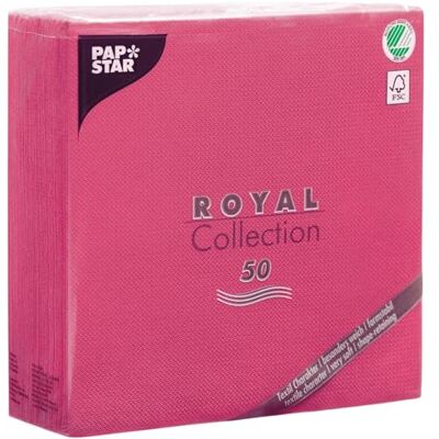 Papstar "ROYAL Collection" 1/4-skládací 40 cm x 40 cm fuchsiová, #81747, 1 x balení 50 ks Papstar "ROYAL Collection" 1/4-skládací 40 cm x 40 cm fuchsiová, #81747, 1 x balení 50 ks