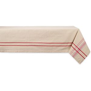 DII Ubrus ve venkovském stylu, pruhovaný, francouzský styl, 152,4 x 213,3 cm, šedá/červená DII Ubrus ve venkovském stylu, pruhovaný, francouzský styl, 152,4 x 213,3 cm, šedá/červená