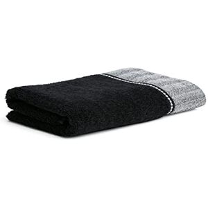 Möve Brooklyn Uni s obrubou rybí kosti 80 x 150 cm z 85 % bavlny / 10 % viskóza / 5 % len, černá Möve Brooklyn Uni s obrubou rybí kosti 80 x 150 cm z 85 % bavlny / 10 % viskóza / 5 % len, černá