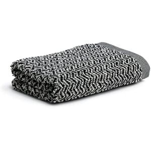 Möve Brooklyn ručník rybí kost 50 x 100 cm z 85 % bavlny / 10 % viskóza z bambusové buničiny / 5 % len, přírodní / černý Möve Brooklyn ručník rybí kost 50 x 100 cm z 85 % bavlny / 10 % viskóza z bambusové buničiny / 5 % len, přírodní / černý