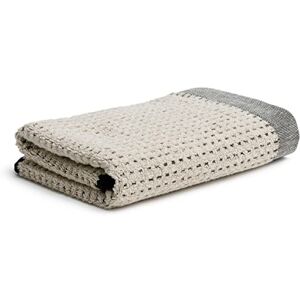 Möve Eden Piqué strukturovaný ručník 50 x 100 cm z 90 % bavlny, 10 % len, přírodní / černý Möve Eden Piqué strukturovaný ručník 50 x 100 cm z 90 % bavlny, 10 % len, přírodní / černý