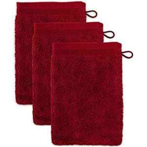 Möve Superwuschel mycí rukavice 15 x 20 cm ze 100% bavlny, Ruby sada 3 ks Möve Superwuschel mycí rukavice 15 x 20 cm ze 100% bavlny, Ruby sada 3 ks