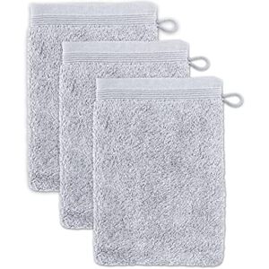 Möve Superwuschel mycí rukavice 15 x 20 cm ze 100% bavlny, stříbrná sada 3 ks Möve Superwuschel mycí rukavice 15 x 20 cm ze 100% bavlny, stříbrná sada 3 ks