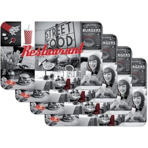Venilia pro Souprava prostírání jídelnu FOOD RESTAURANT, sada 4 potahovatelných polypropylenů, bezpečný pro potraviny 4 ks 45 x 30 cm, 4 ks, 59087 Venilia pro Souprava prostírání jídelnu FOOD RESTAURANT, sada 4 potahovatelných polypropylenů, bezpečný pro potraviny 4 ks 45 x 30 cm, 4 ks, 59087
