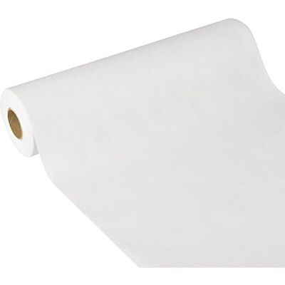Papstar , Tischläufer, stoffähnlich, Vlies "soft selection plus" 24 m x 40 cm weiss auf Rolle, #85755, Weiß Papstar , Tischläufer, stoffähnlich, Vlies "soft selection plus" 24 m x 40 cm weiss auf Rolle, #85755, Weiß