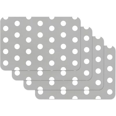 Venilia Placená vesta pro prostírání šedých teček, sada 4 ks polypropylenu, potravinářský trezor, plast, 45 x 30 cm, 4 kusy, 59051 Venilia Placená vesta pro prostírání šedých teček, sada 4 ks polypropylenu, potravinářský trezor, plast, 45 x 30 cm, 4 kusy, 59051