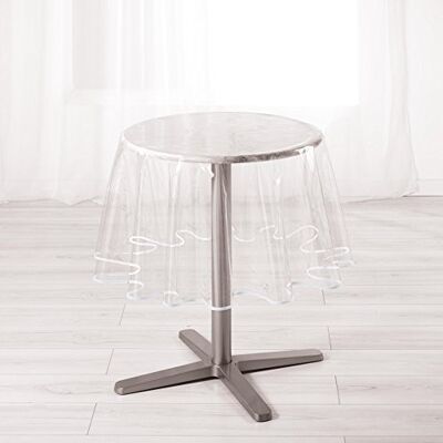 Douceur d'Intérieur Linie Décor Garden ubrus, PVC, bílý, průměr 180 cm Douceur d'Intérieur Linie Décor Garden ubrus, PVC, bílý, průměr 180 cm