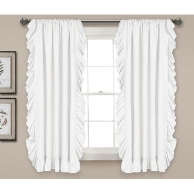 Lush Decor Reyna sada okenních závěsů s volánkem, pár, 137,2 cm Š x 160 cm L, bílá – splývavá sada závěsů – romantické závěsy s volánkem do ložnice, obývacího pokoje nebo jídelny – statek & Cottage Lush Decor Reyna sada okenních závěsů s volánkem, pár, 137,2 cm Š x 160 cm L, bílá – splývavá sada závěsů – romantické závěsy s volánkem do ložnice, obývacího pokoje nebo jídelny – statek & Cottage