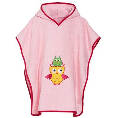 Playshoes Unisex dětský froté pončo župan ručník (balení 1 ks), Sova Playshoes Unisex dětský froté pončo župan ručník (balení 1 ks), Sova