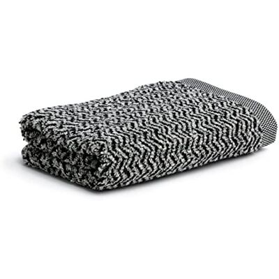 Möve Brooklyn ručník rybí kost 50 x 100 cm z 85 % bavlny / 10 % viskóza z bambusové buničiny / 5 % len, přírodní / černý Möve Brooklyn ručník rybí kost 50 x 100 cm z 85 % bavlny / 10 % viskóza z bambusové buničiny / 5 % len, přírodní / černý
