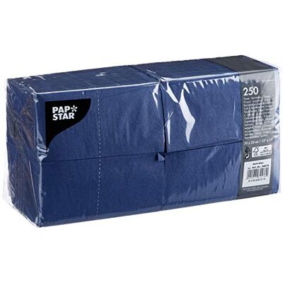 Papstar 84576 250 ubrousků, 3vrstvé složené 1/8 33 cm x 33 cm, tmavě modré, modré Papstar 84576 250 ubrousků, 3vrstvé složené 1/8 33 cm x 33 cm, tmavě modré, modré