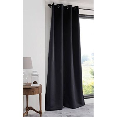 Stof Lovely Casa Note R91840015 Vorhang, Polyester, 140 x 280 cm, Schwarz Stof Lovely Casa Note R91840015 Vorhang, Polyester, 140 x 280 cm, Schwarz