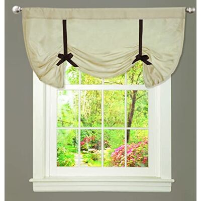 Lush Decor Lydia Volant, Polyester, beige, 28" x 42 Lush Decor Lydia Volant, Polyester, beige, 28" x 42