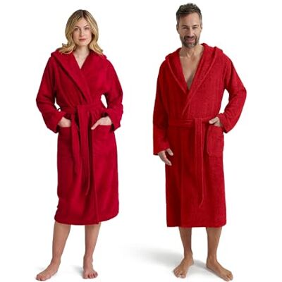 Möve Super koupací plášť s kapucí, velikost M, Ruby Möve Super koupací plášť s kapucí, velikost M, Ruby
