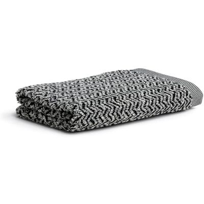 Möve Brooklyn osuška rybí kost 80 x 150 cm z 85 % bavlny / 10 % viskóza z bambusové tkaniny / 5 % len, přírodní / černá Möve Brooklyn osuška rybí kost 80 x 150 cm z 85 % bavlny / 10 % viskóza z bambusové tkaniny / 5 % len, přírodní / černá