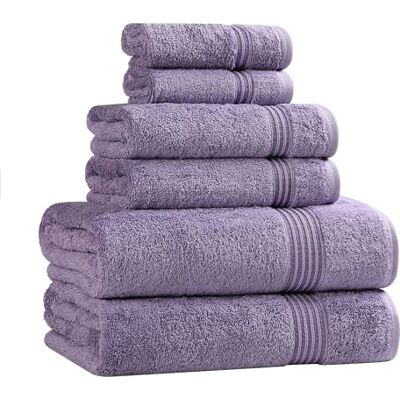 Superior 6dílná sada ručníků 600GSM z bavlny, královská purpurová Superior 6dílná sada ručníků 600GSM z bavlny, královská purpurová