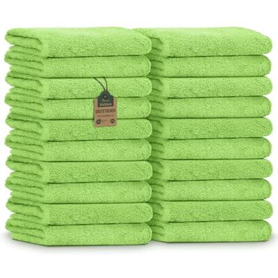 NatureMark Ručníky pro hosty – balení 20 ks (30 x 50 cm), 100% bavlna, certifikováno Öko-Tex, měkké, savé a snadno udržovatelné – do koupelny, pro hosty a wellness – jablko zelené NatureMark Ručníky pro hosty – balení 20 ks (30 x 50 cm), 100% bavlna, certifikováno Öko-Tex, měkké, savé a snadno udržovatelné – do koupelny, pro hosty a wellness – jablko zelené